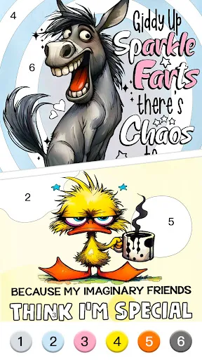 Gameplay screenshot 2 from Meme Color Pro：Color by Number - Board game